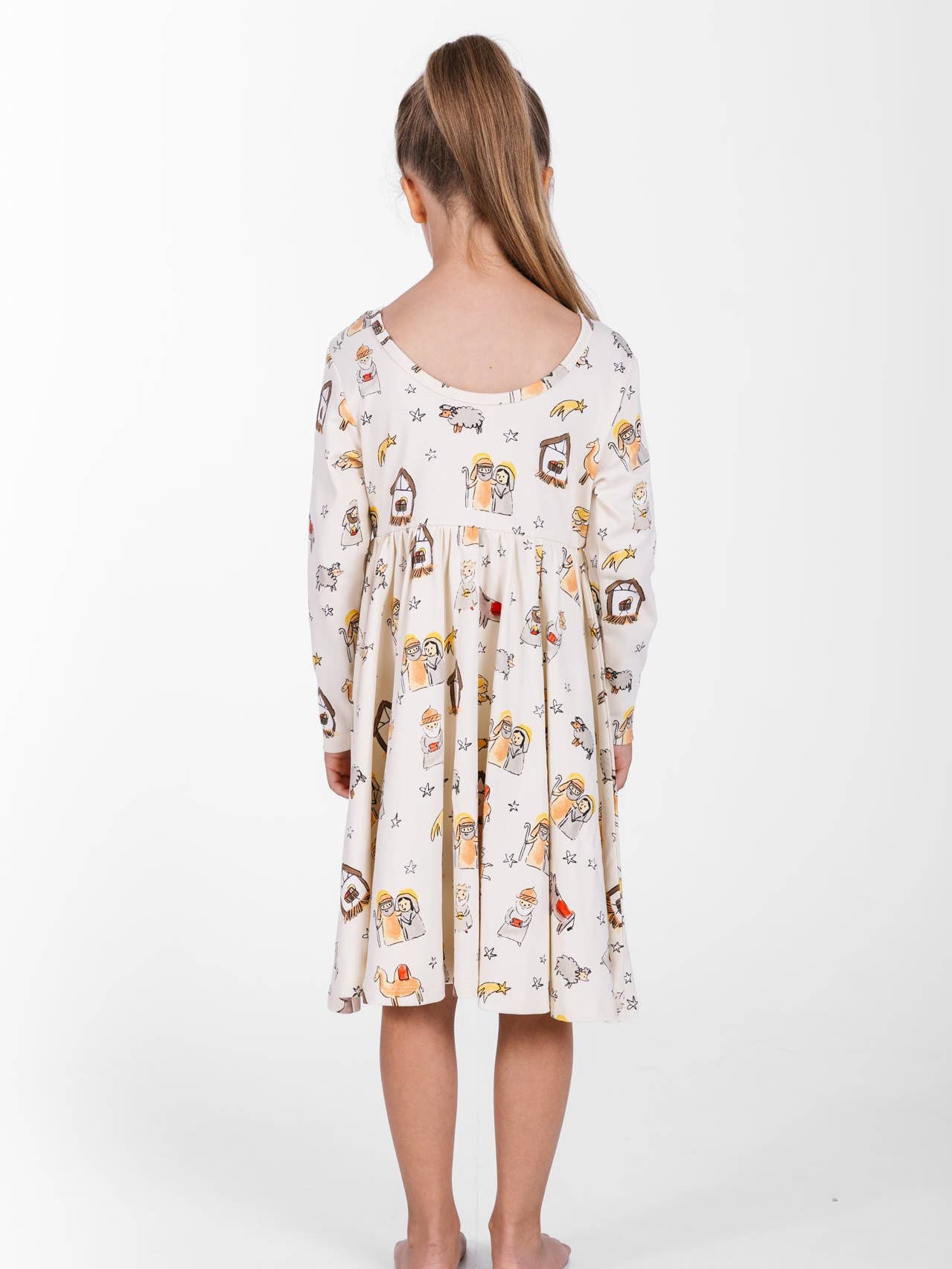 Away in a Manger Cotton Twirl Dress