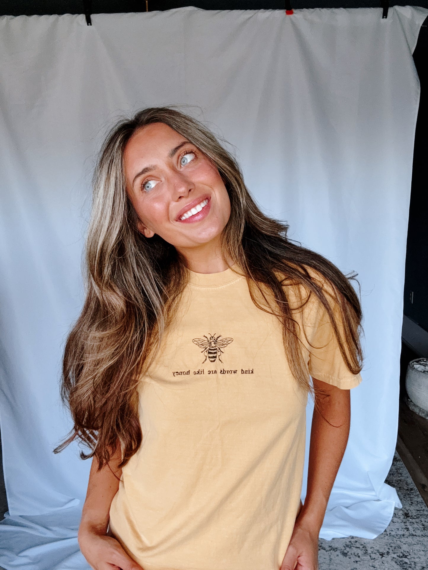 “kind words are like honey” graphic tees