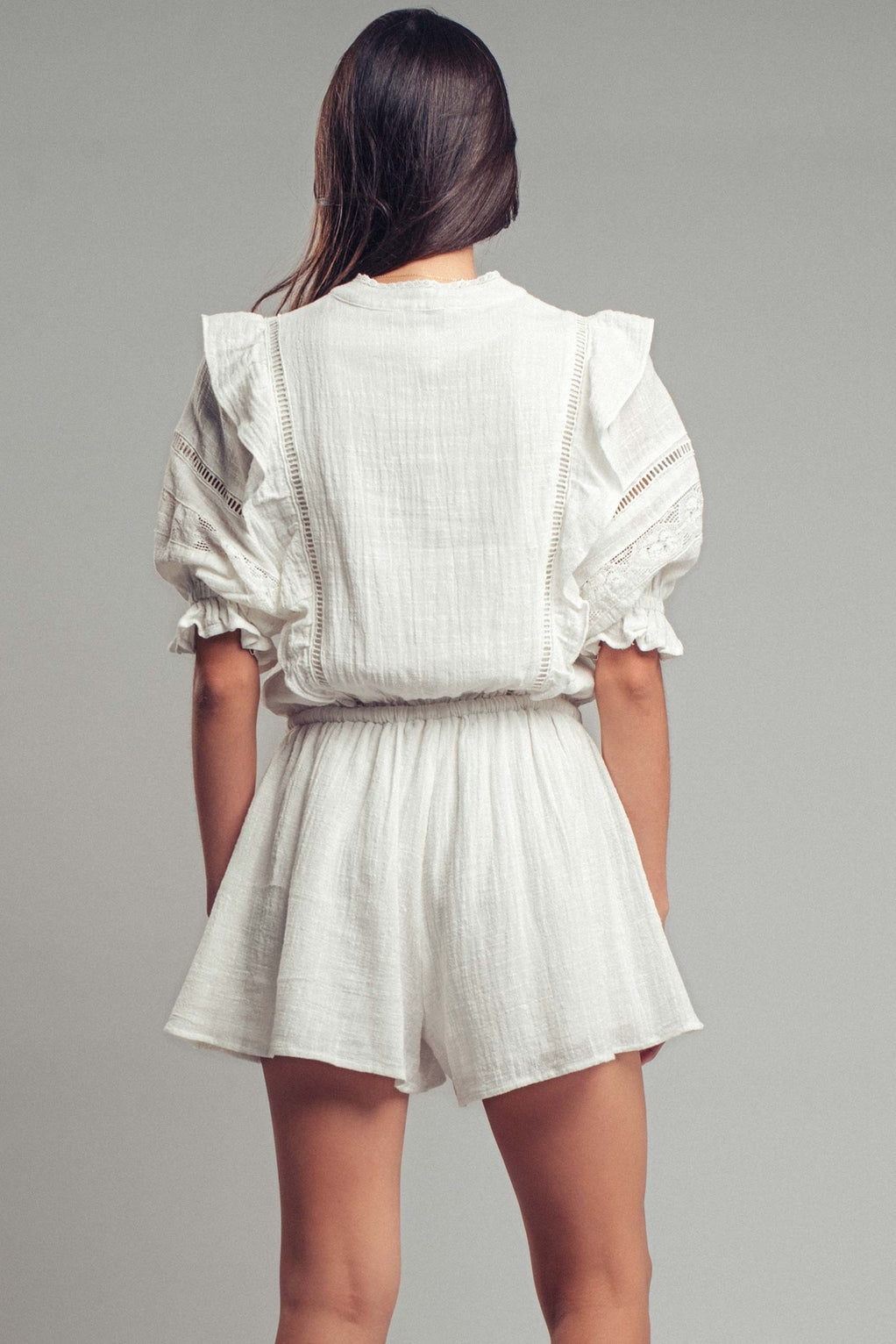 Isaiah 1:18 lace and cotton romper