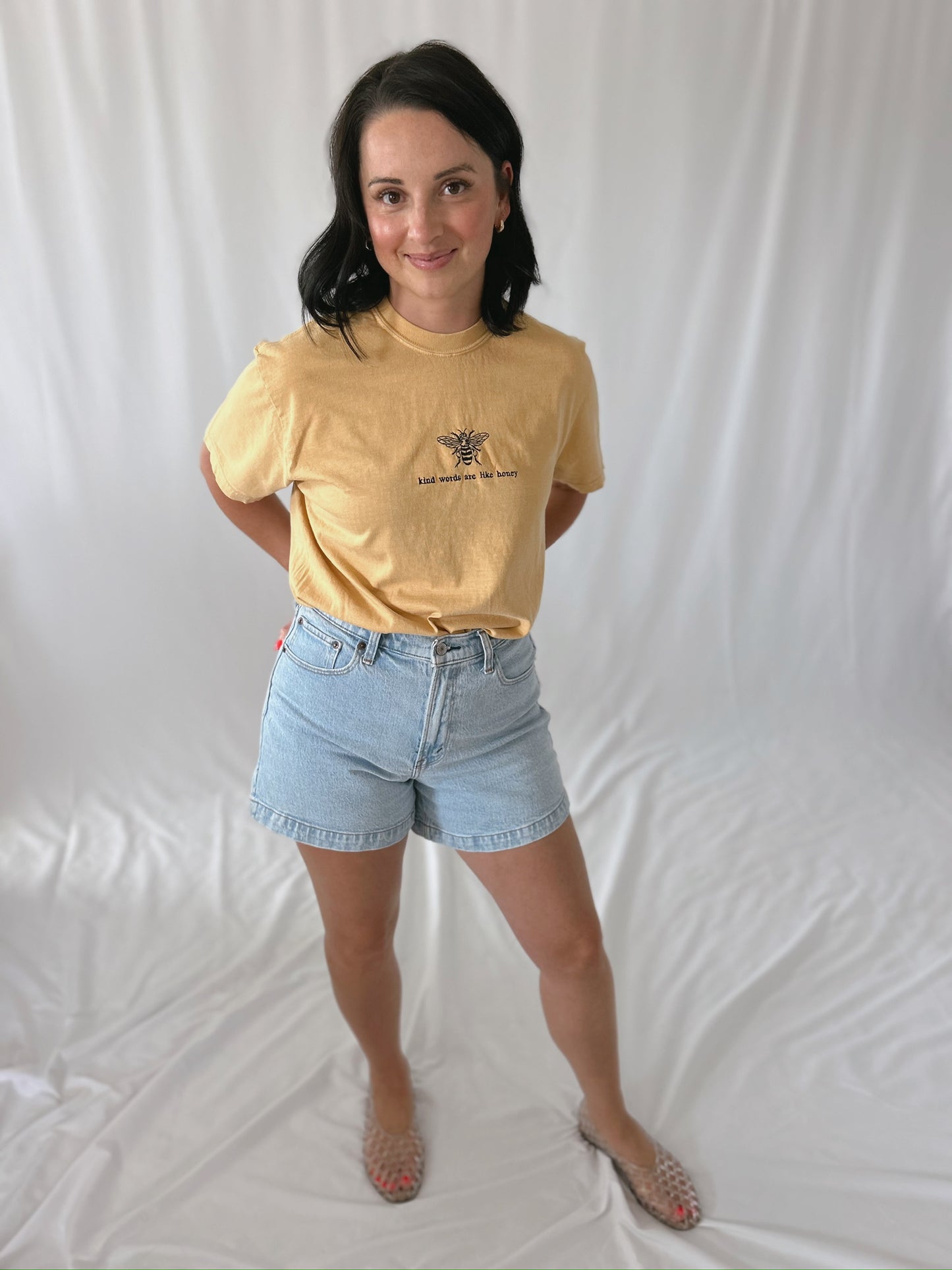 “kind words are like honey” graphic tees