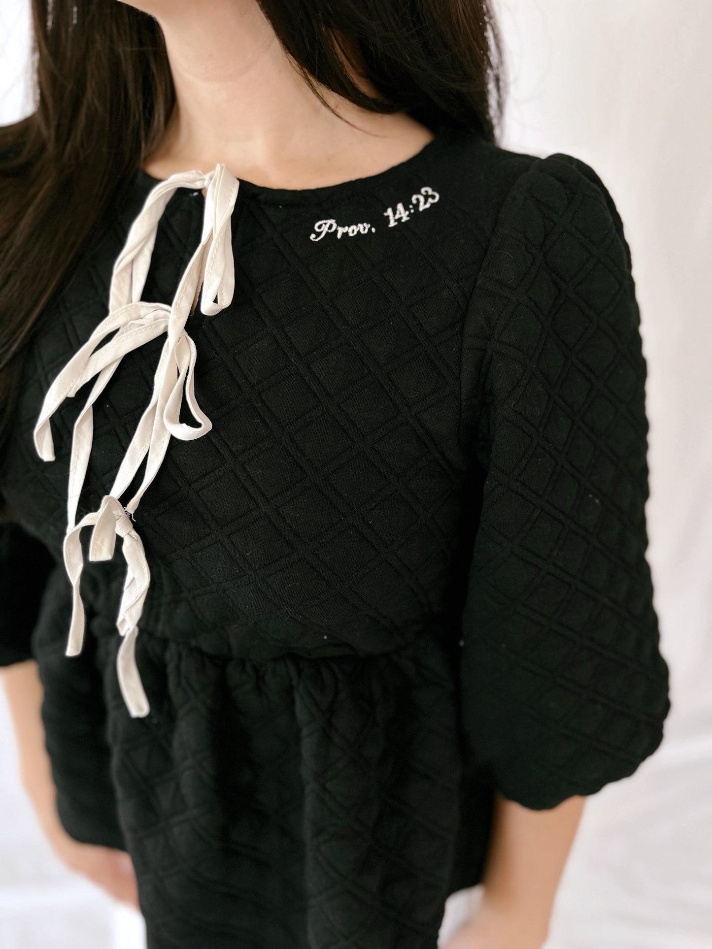 Black Quilted Blouse