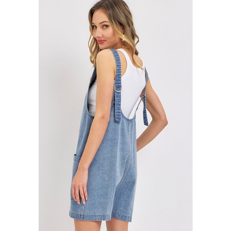 John 8:36 Denim Overall Romper
