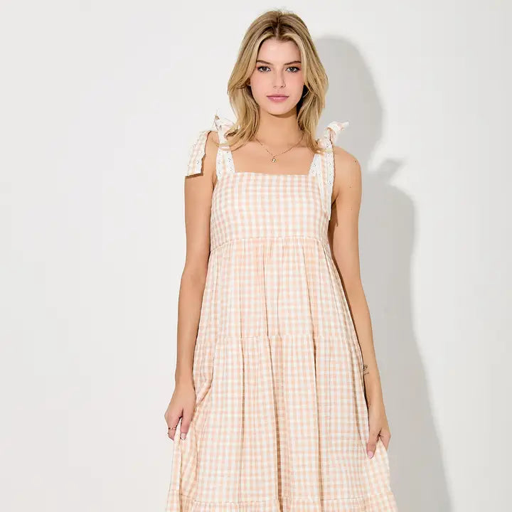 Pink Gingham Easter Dress