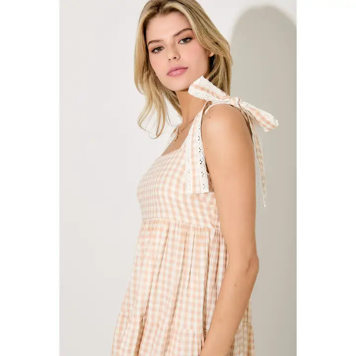 Pink Gingham Easter Dress