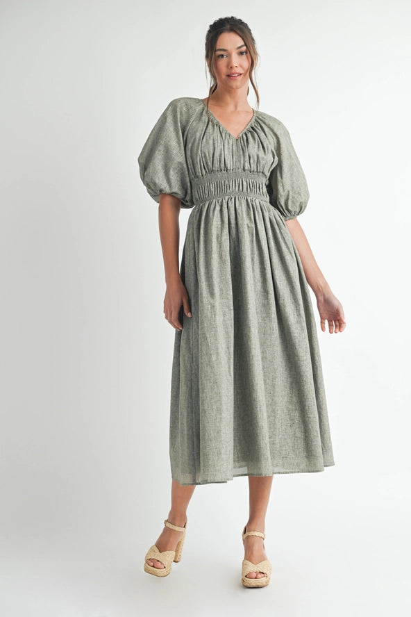 Olive Green Easter Dress
