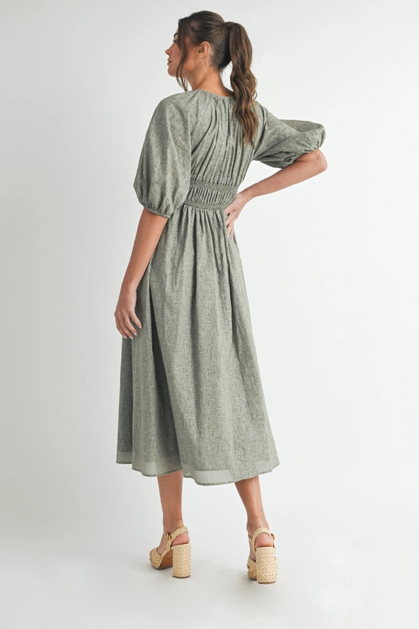 Olive Green Easter Dress