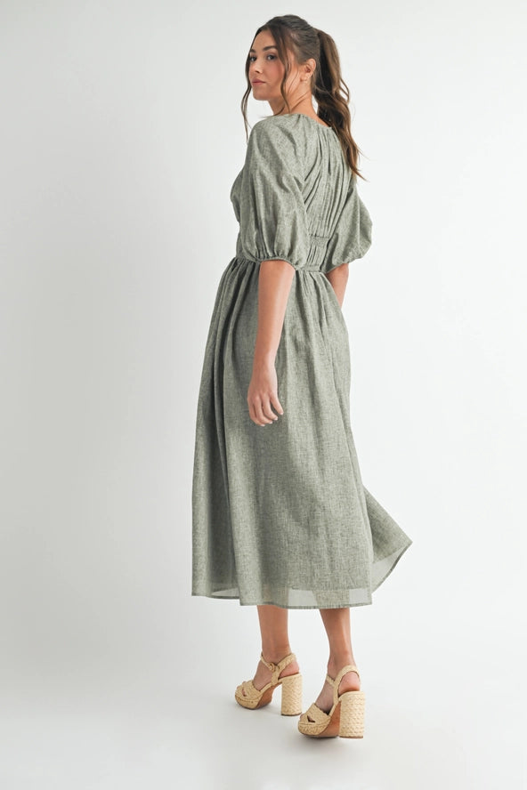 Olive Green Easter Dress