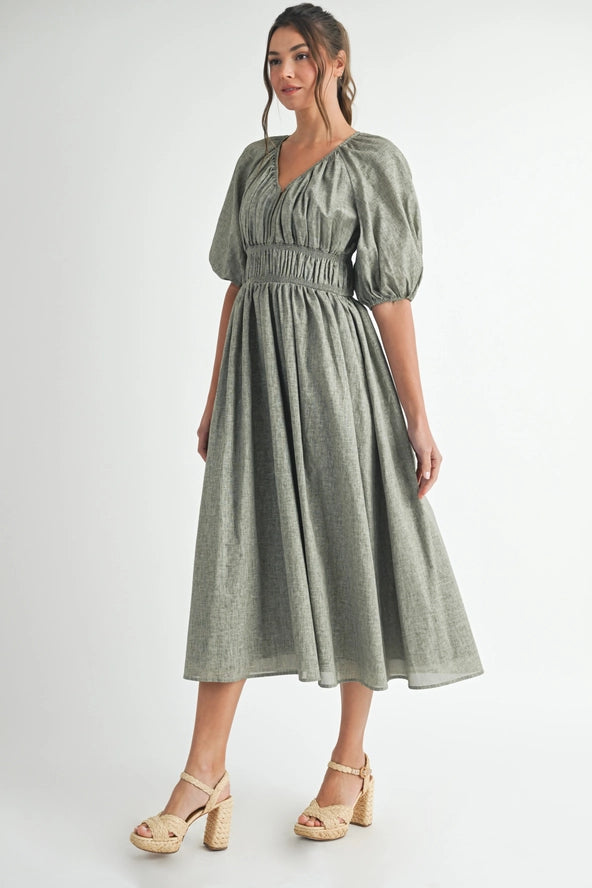 Olive Green Easter Dress