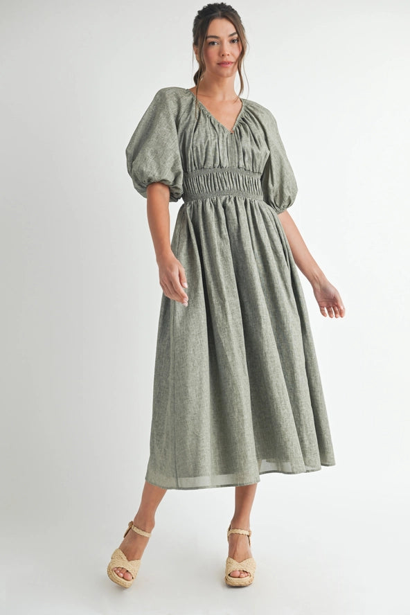 Olive Green Easter Dress