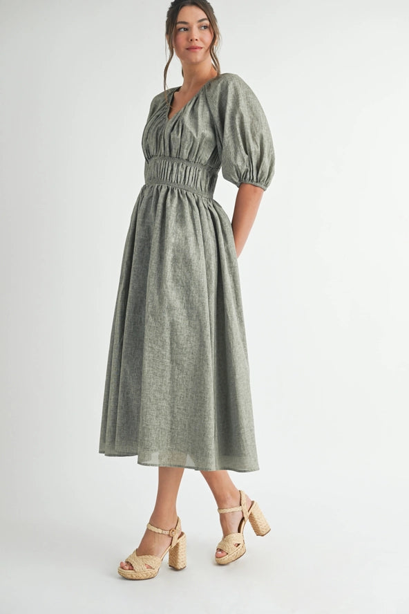 Olive Green Easter Dress