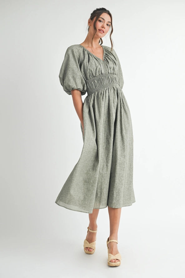 Olive Green Easter Dress