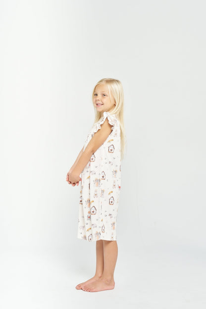 Away in A Manger Pj Girls Nightgown Polyester