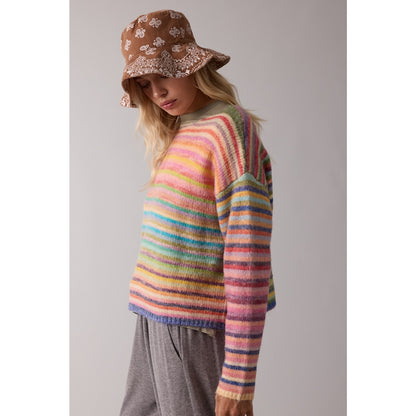 Rainbow knit sweater