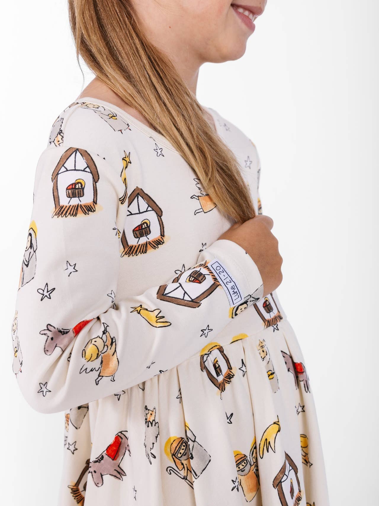 Away in a Manger Cotton Twirl Dress