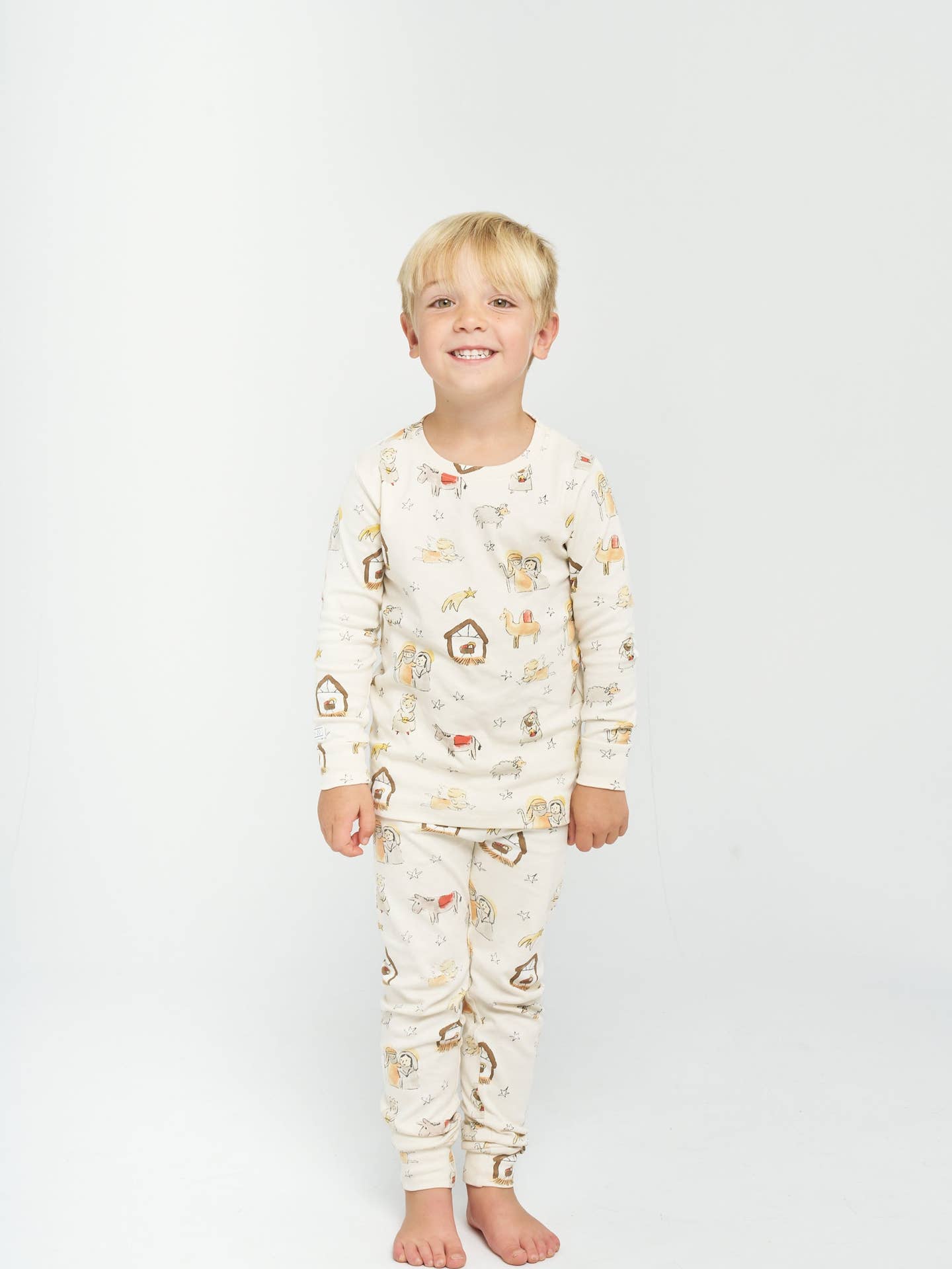 Away in a Manger Cotton Long Sleeve PJ Set