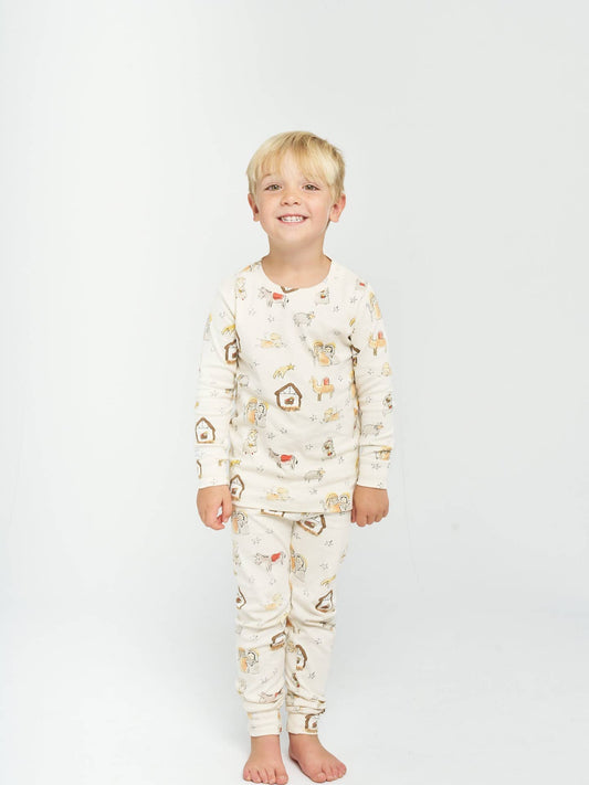 Away in a Manger Cotton Long Sleeve PJ Set