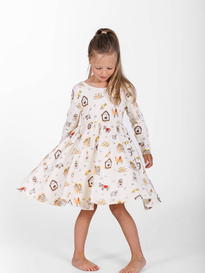 Away in a Manger Cotton Twirl Dress