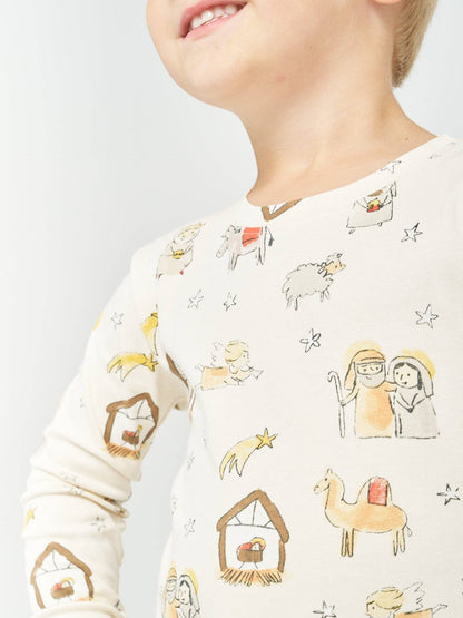 Away in a Manger Cotton Long Sleeve PJ Set