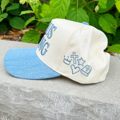 Jesus Clip Art Denim Hat
