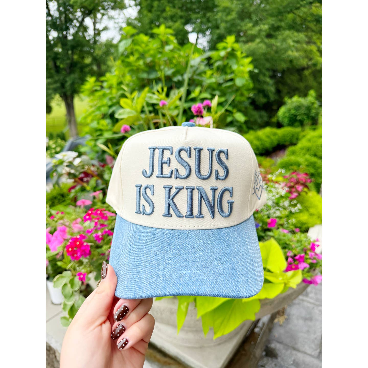 Jesus Clip Art Denim Hat