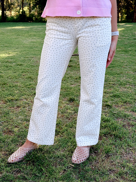 Charming Cream Trousers