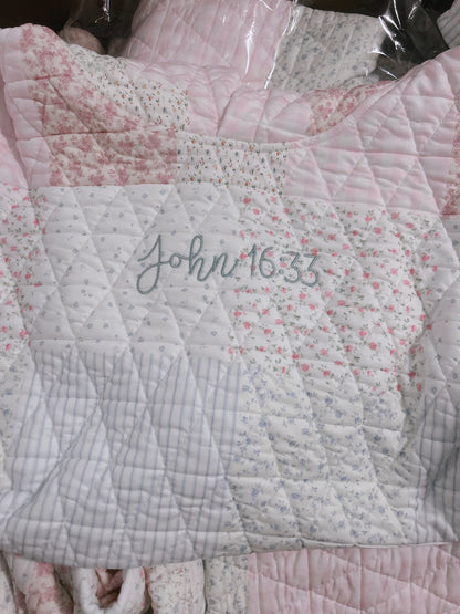 Quilted John 16:33 jogger set