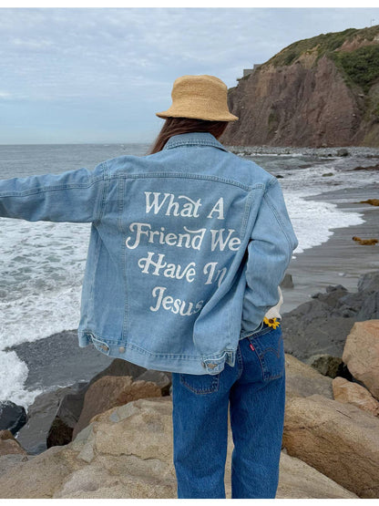 What a friend we have in Jesus Jean jacket
