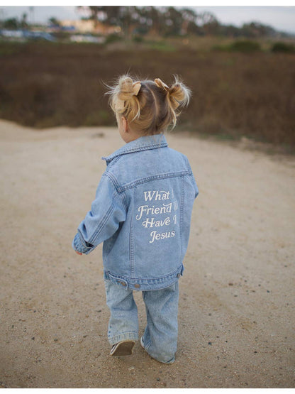 What a friend we have in Jesus kids denim