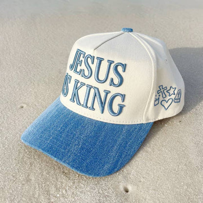 Jesus Clip Art Denim Hat