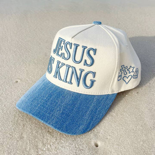 Jesus Clip Art Denim Hat