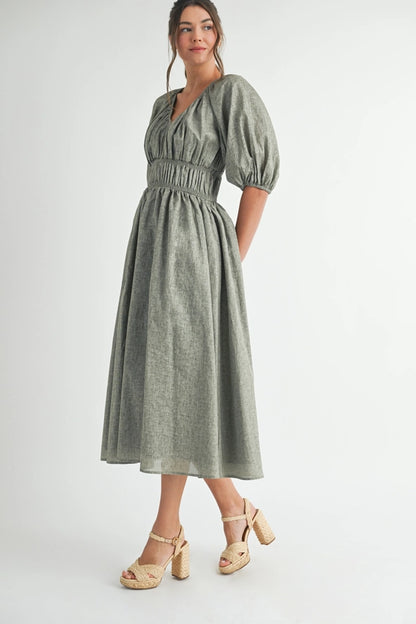 Olive Green Easter Dress