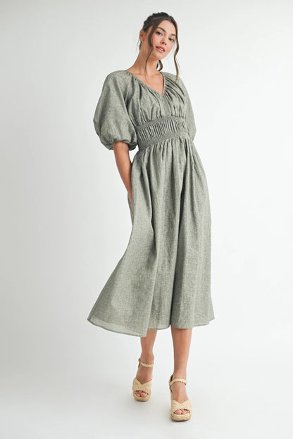 Olive Green Easter Dress